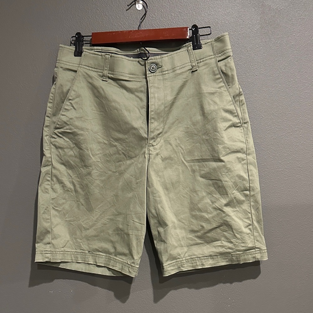 Lee Men's Sage Green Flat Front Shorts